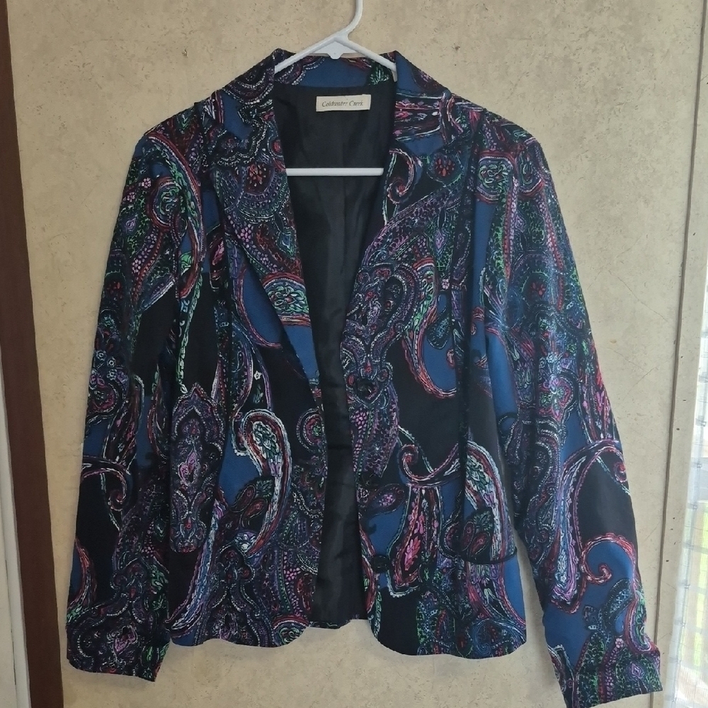 Catherines Blue and Purple Paisley Blazer